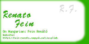 renato fein business card